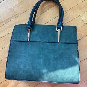 Green purse with gold accents